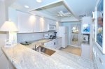 Kitchen With Recessed Lighting & Ceiling Fan